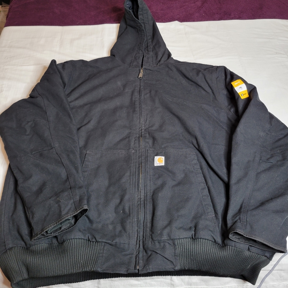 Carhartt Men's Loose-Fit Firm Duck Insulated Flannel-Lined Active Jacket Nwt